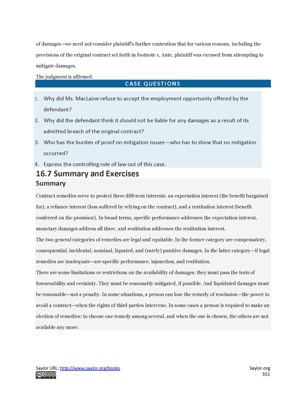 Business Law and the Legal Environment - Page 551